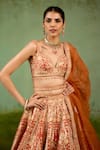 Buy Shyam Narayan Prasad Rust Silk, Organza Embroidery, Zari, Sequins, Beads, Orange Lehenga Set Online at Aza Fashions Buy_Shyam Narayan Prasad_Rust Silk, Organza Embroidery, Zari, Sequins, Beads, Orange Lehenga Set _Online_at_Aza_Fashions