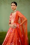 Shyam Narayan Prasad Orange Silk, Organza Applique, Embroidery, Gota Patti, Beads, Sun Lehenga Set Online at Aza Fashions Shyam Narayan Prasad_Orange Silk, Organza Applique, Embroidery, Gota Patti, Beads, Sun Lehenga Set _Online_at_Aza_Fashions