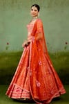 Buy Shyam Narayan Prasad Orange Silk, Organza Applique, Embroidery, Gota Patti, Beads, Sun Lehenga Set Online at Aza Fashions Buy_Shyam Narayan Prasad_Orange Silk, Organza Applique, Embroidery, Gota Patti, Beads, Sun Lehenga Set _Online_at_Aza_Fashions