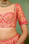 Shop Shyam Narayan Prasad Orange Silk, Organza Applique, Embroidery, Gota Patti, Beads, Sun Lehenga Set Shop_Shyam Narayan Prasad_Orange Silk, Organza Applique, Embroidery, Gota Patti, Beads, Sun Lehenga Set
