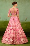 Shop Shyam Narayan Prasad Pink Silk, Organza Embroidery, Metallic Thread, Applique, Beads, Lehenga Set at Aza Fashions Shop_Shyam Narayan Prasad_Pink Silk, Organza Embroidery, Metallic Thread, Applique, Beads, Lehenga Set _at_Aza_Fashions