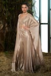 Buy_Shashank Arya_Gold Georgette Sequins, Beads, Crystals Embellished Kaftan Top And Sharara Set _Online_at_Aza_Fashions