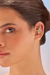 Buy_Mnsh_Gold Plated Imitation Gemstones Noor Polki Earcuff _at_Aza_Fashions