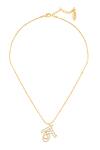 Shop_Mnsh_Gold Plated Polki N Shaped Pendant Necklace _at_Aza_Fashions