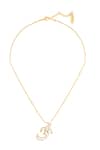 Shop_Mnsh_Gold Plated Polki A Shaped Pendant Necklace _at_Aza_Fashions