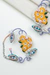 Buy_Krutiarts_Yellow Beads, Embroidery Juhi Earrings 