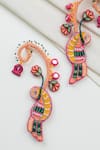 Buy_Krutiarts_Multi Color Embroidery, Beads, Mirrors Raveena Earrings 