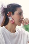 Buy_Krutiarts_Red Embroidery, Beads, Mirrors Karishma Earrings _Online_at_Aza_Fashions
