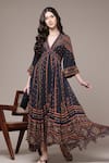 Buy Ritu Kumar Black Viscose, Crepe Embroidery, Amelia Geometric Print Fit And Flare Dress at Aza Fashions Buy_Ritu Kumar_Black Viscose, Crepe Embroidery, Amelia Geometric Print Fit And Flare Dress _at_Aza_Fashions