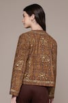 Shop Ritu Kumar Brown Silk Sequins, Beads, Metallic Arianna Solid Embroidered Boucle Jacket at Aza Fashions Shop_Ritu Kumar_Brown Silk Sequins, Beads, Metallic Arianna Solid Embroidered Boucle Jacket _at_Aza_Fashions