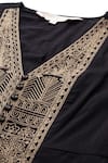 Shop Ritu Kumar Black Cotton Embroidery V-neck Aztec Kurta And Palazzo Set Online at Aza Fashions Shop_Ritu Kumar_Black Cotton Embroidery V-neck Aztec Kurta And Palazzo Set _Online_at_Aza_Fashions