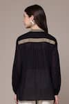 Shop Ritu Kumar Black Cotton Embroidery Mandarin Collar Aztec Band Full Sleeve Top at Aza Fashions Shop_Ritu Kumar_Black Cotton Embroidery Mandarin Collar Aztec Band Full Sleeve Top _at_Aza_Fashions