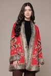 Buy Ritu Kumar Red Polyester Embroidery Open Neck Dari Emb Quilted Jacket With Faux Fur Trim at Aza Fashions Buy_Ritu Kumar_Red Polyester Embroidery Open Neck Dari Emb Quilted Jacket With Faux Fur Trim _at_Aza_Fashions
