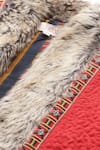 Buy Ritu Kumar Red Polyester Embroidery Open Neck Dari Emb Quilted Jacket With Faux Fur Trim Buy_Ritu Kumar_Red Polyester Embroidery Open Neck Dari Emb Quilted Jacket With Faux Fur Trim