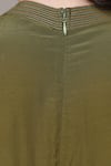 Ritu Kumar_Olive Green Crepe Embroidery High Dari Key Full Sleeves Jumpsuit _at_Aza_Fashions