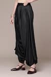 Shop_Ritu Kumar_Black Solid Draped Palazzo Pant _Online_at_Aza_Fashions