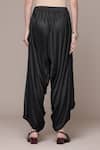 Shop_Ritu Kumar_Black Solid Draped Palazzo Pant _at_Aza_Fashions