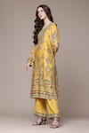 Ritu Kumar Yellow Chanderi, Crepe, Viscose, Chinon Tapti Botanic Print Kurta Set Online at Aza Fashions Ritu Kumar_Yellow Chanderi, Crepe, Viscose, Chinon Tapti Botanic Print Kurta Set _Online_at_Aza_Fashions