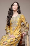 Buy Ritu Kumar Yellow Chanderi, Crepe, Viscose, Chinon Tapti Botanic Print Kurta Set Online at Aza Fashions Buy_Ritu Kumar_Yellow Chanderi, Crepe, Viscose, Chinon Tapti Botanic Print Kurta Set _Online_at_Aza_Fashions