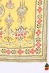 Shop Ritu Kumar Yellow Chanderi, Crepe, Viscose, Chinon Tapti Botanic Print Kurta Set Shop_Ritu Kumar_Yellow Chanderi, Crepe, Viscose, Chinon Tapti Botanic Print Kurta Set