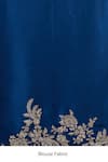 Shop_Anushree Reddy_Blue Embroidery, Metallic Thread, Zari Saree With Unstitched Blouse Piece _Online_at_Aza_Fashions