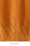 Anushree Reddy_Orange Embroidery Tonal Cutwork Saree With Unstitched Blouse Piece _at_Aza_Fashions