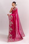 Shop_Anushree Reddy_Pink Embroidery, Zari, Sequins Inayat Saree With Unstitched Blouse Piece _Online_at_Aza_Fashions