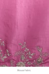Anushree Reddy_Pink Zari, Embroidery Cutwork Saree With Unstitched Blouse Piece _at_Aza_Fashions