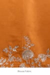 Buy_Anushree Reddy_Orange Zari, Embroidery, Metallic Cutwork Saree With Unstitched Blouse Piece _Online_at_Aza_Fashions