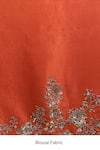 Anushree Reddy_Orange Embroidery, Sequins Seheaj Saree With Unstitched Blouse Piece _Online_at_Aza_Fashions