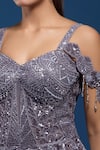Buy_Samyukta Singhania_Purple Tissue Sequins, Beads, Embroidery Sweetheart Neck Off-shoulder Gown _Online_at_Aza_Fashions
