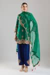 Buy Surbhi Shah Green Silk Embroidery, Zari, Piping, Gota Patti, Tassels Chameli Kurta Set at Aza Fashions Buy_Surbhi Shah_Green Silk Embroidery, Zari, Piping, Gota Patti, Tassels Chameli Kurta Set _at_Aza_Fashions