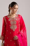 Buy Surbhi Shah Orange Embroidery, Zari, Metallic Thread, Sequins Round Neemrana Kurta Set Online at Aza Fashions Buy_Surbhi Shah_Orange Embroidery, Zari, Metallic Thread, Sequins Round Neemrana Kurta Set _Online_at_Aza_Fashions