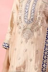 Surbhi Shah Gold Embroidery, Mirrors, Sequins Round Neck Kurta Palazzo Set at Aza Fashions Surbhi Shah_Gold Embroidery, Mirrors, Sequins Round Neck Kurta Palazzo Set _at_Aza_Fashions