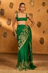 Buy Masaba Green Jacquard Zari, Embroidery Zen Saree With Unstitched Blouse Piece Online at Aza Fashions Buy_Masaba_Green Jacquard Zari, Embroidery Zen Saree With Unstitched Blouse Piece _Online_at_Aza_Fashions
