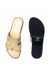 Shop_Domani_Beige Hades Handcrafted Leather Slippers _at_Aza_Fashions