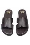 Shop_Domani_Brown Hades Handcrafted Leather Slippers _Online_at_Aza_Fashions