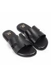 Buy_Domani_Black Hades Handcrafted Leather Slippers _at_Aza_Fashions