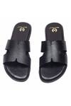Shop_Domani_Black Hades Handcrafted Leather Slippers _Online_at_Aza_Fashions