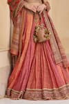 Shop_Tarun Tahiliani_Pink Dupion, Silk, Crinkle, Chanderi Kashida And Embellished Lehenga Set _Online_at_Aza_Fashions