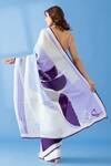Shop Thee Modern Roots Purple Georgette Abstract Print Two Tone Saree at Aza Fashions Shop_Thee Modern Roots_Purple Georgette Abstract Print Two Tone Saree _at_Aza_Fashions