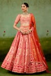 Buy Shyam Narayan Prasad Orange Silk, Organza Applique, Embroidery, Gota Patti, Beads, Sun Lehenga Set at Aza Fashions Buy_Shyam Narayan Prasad_Orange Silk, Organza Applique, Embroidery, Gota Patti, Beads, Sun Lehenga Set _at_Aza_Fashions