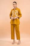 Buy Naintara Bajaj Mustard Cotton, Linen Embroidery Collared, Button-down Neck Kurta And Pant Set at Aza Fashions Buy_Naintara Bajaj_Mustard Cotton, Linen Embroidery Collared, Button-down Neck Kurta And Pant Set _at_Aza_Fashions
