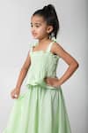 Buy_Partykles_Mint Cotton Smocked Top With Skirt _Online_at_Aza_Fashions