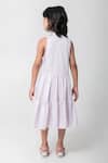 Shop Partykles Lavender Cotton Satin Embroidery Princess Dress at Aza Fashions Shop_Partykles_Lavender Cotton Satin Embroidery Princess Dress _at_Aza_Fashions