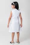 Shop_Partykles_White Polyester And Black Blazer Dress _at_Aza_Fashions