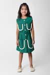 Buy_Partykles_Emerald Green Patch Pocket Dress _Online_at_Aza_Fashions