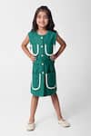 Buy_Partykles_Emerald Green Patch Pocket Dress _at_Aza_Fashions