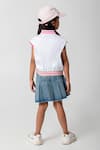 Shop_Partykles_White Cotton Satin Embroidery Sporty Pickle Ball Theme Shirt _at_Aza_Fashions