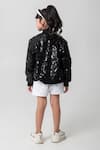Shop_Partykles_Black Sequins Work Bomber Jacket _at_Aza_Fashions